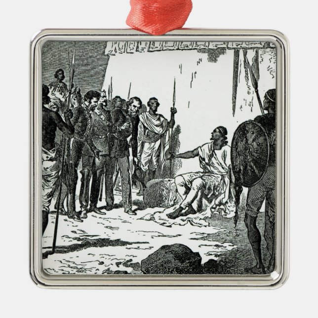 Mr.Rassam Interview mit König Theodore Silbernes Ornament (Vorne)