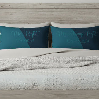 Mr Right & Mrs. Always Right Custom Couple Kissenbezug