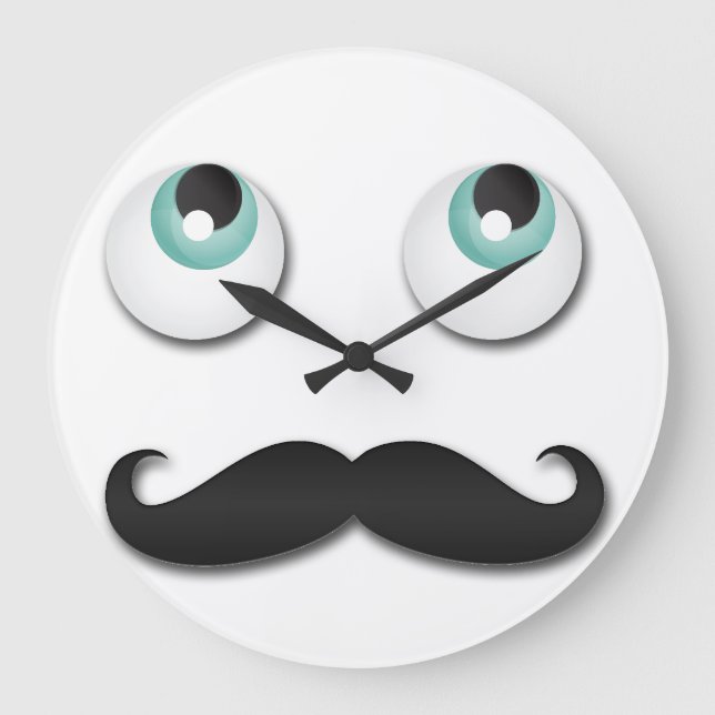 Mr. stache große wanduhr (Vorderseite)