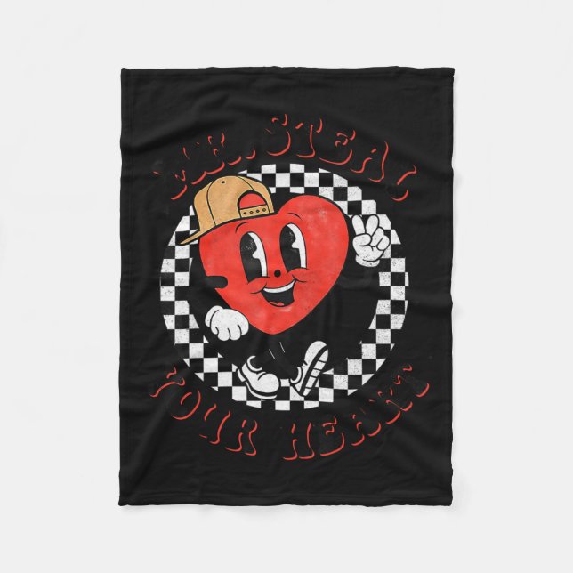 Mr Steal Your Heart For Boys Toddlers Valentine's  Fleecedecke (Vorderseite)