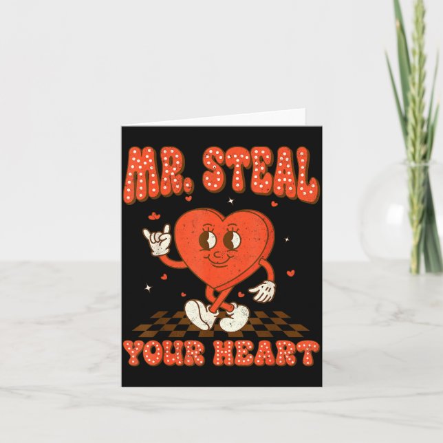 Mr Steal Your Heart For Boys Toddlers Valentine's  Karte (Vorderseite)