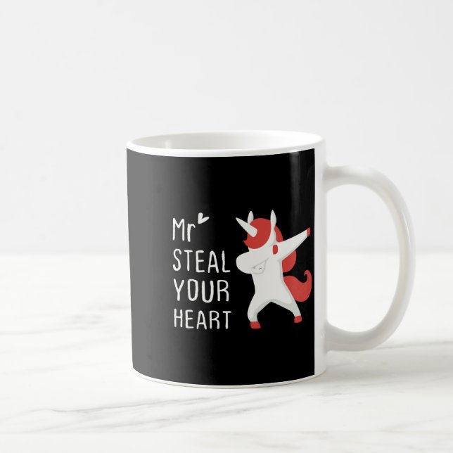 Mr Steal Your Heart Valentines Day V Day Boys Unic Kaffeetasse (Rechts)