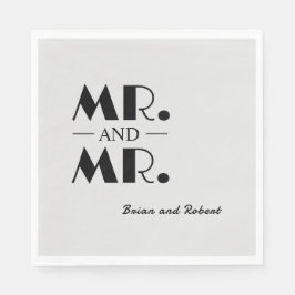 Mr. und Mr. Personalisiert Cocktail Napkins Serviette
