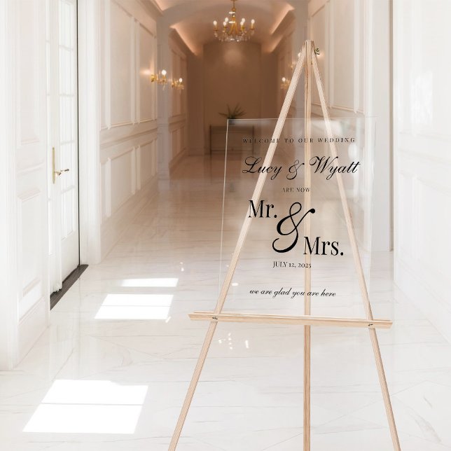 Mr. und Mrs. Acrylic Wedding Welcome Sign Acrylschild (Von Creator hochgeladen)