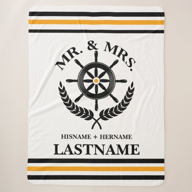 Mr. und Mrs. Anchor Familienname gestrichen Sherpadecke (Vorderseite)