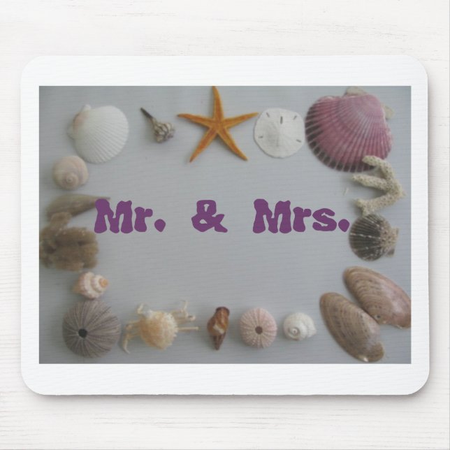 Mr. und Mrs. Beach Wedding Mousepad (Vorne)