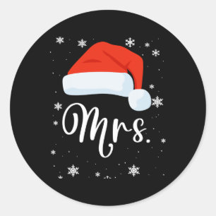 Mr. und Mrs. Claus Paples Matching Christmas Pajam Runder Aufkleber