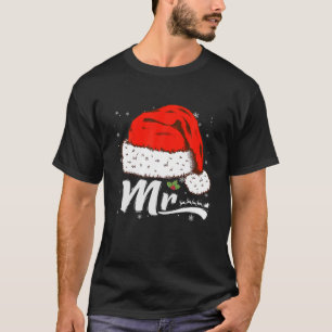 Mr. und Mrs. Claus Paples Matching Christmas Pajam T-Shirt
