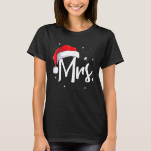 Mr. und Mrs. Claus Paples Matching Christmas Pajam T-Shirt