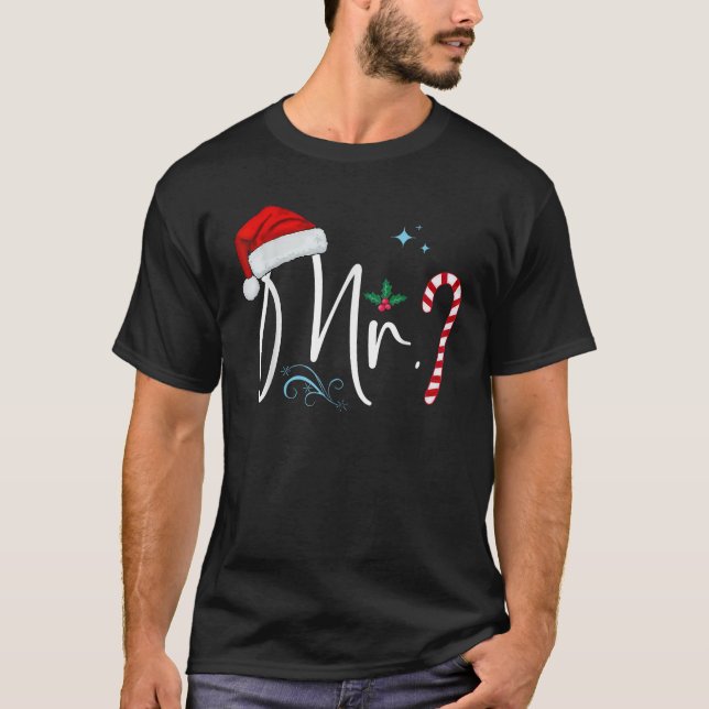Mr. und Mrs. Claus Weihnachtspaare Matching Funny T-Shirt (Vorderseite)