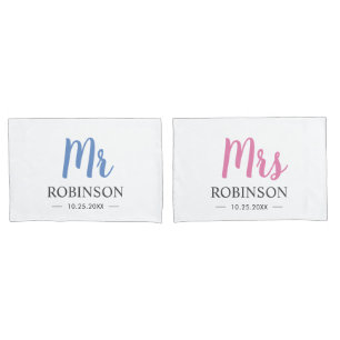 Mr. und Mrs. Couple Wedding Anniversary Husband Eh Kissenbezug