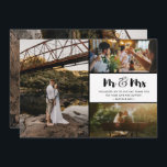 Mr. und Mrs. Dankeschön Foto Collage Wedding Dankeskarte<br><div class="desc">Mr. und Mrs. Design Hochzeit danke Ihnen Karten mit vier Ihrer Lieblings-Hochzeit Fotos. Zeigen Sie Ihrer Familie und Freunden Ihre Wertschätzung dafür, dass Sie ein Teil Ihrer Hochzeitsfeier mit einer dieser schönen Danksagungen. Wenn Sie Hilfe bei der Vorlage oder der Platzierung Ihrer Fotos, kontaktieren Sie mich - ich würde gerne...</div>