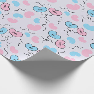 Mr und Mrs Hochzeitsballons Brautdusche Nahtlos Geschenkpapier