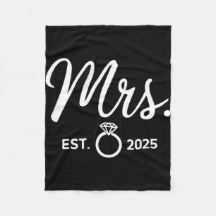 Mr. und Mrs. Verlobung T-Shirts gerade verheiratet Fleecedecke