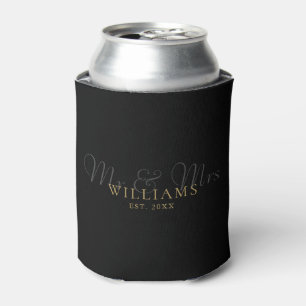 Mr. und Mrs. Wedding Black and Gold Dosenkühler