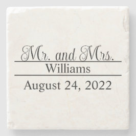 Mr. und Mrs. Wedding Steinuntersetzer
