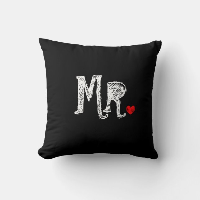 Mr. und Mrs. wedding werfen Kissen für frische Wed (Vorderseite)
