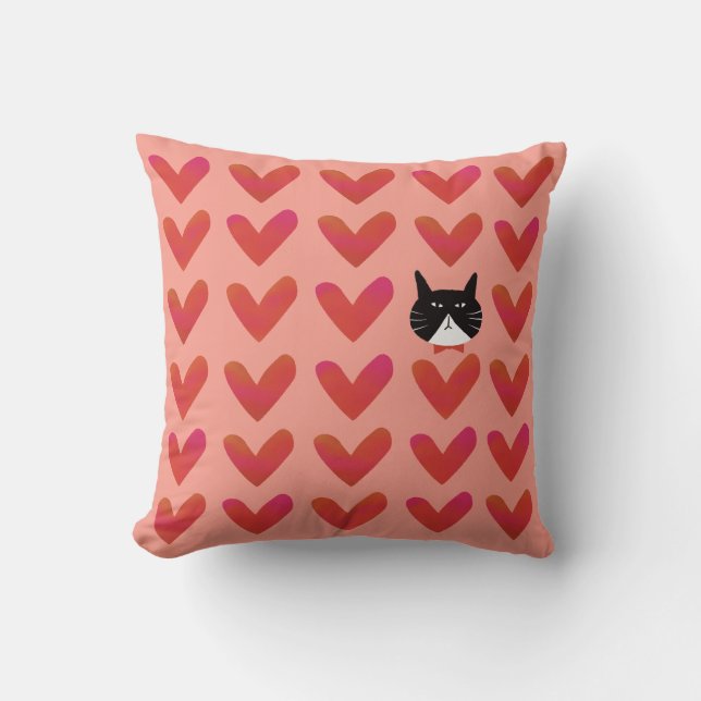 Mr. Valentine the Cat Kissen (Vorderseite)