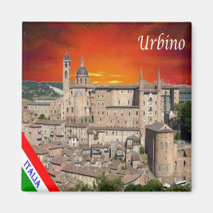 MRC003 URBINO, Sunset, Marken, Italien, Kühlschran Magnet
