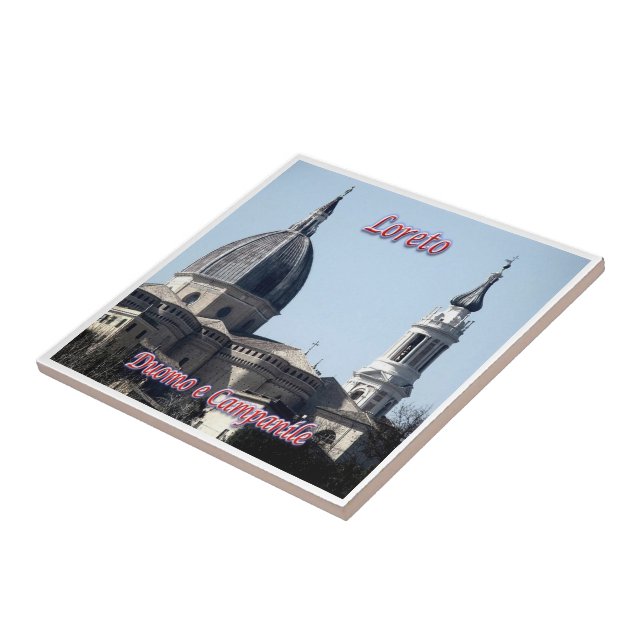 MRC015 LORETO, Kathedrale und Glockenturm, Fliese (Seite)
