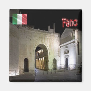 MRC023 FANO By Night, Old Town, Italien, Kühlschra Magnet