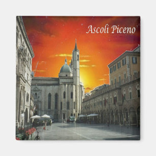 MRC024 ASCOLI PICENO, Sunset, Italien, Kühlschrank Magnet