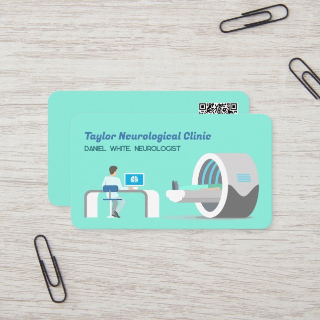 MRI Custom QR Visitenkarte (Vorderseite/Rückseite Beispiel)