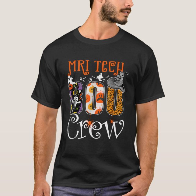 MRI Tech Boo Crew Halloween-Party Kostüme Spooky M T-Shirt (Vorderseite)