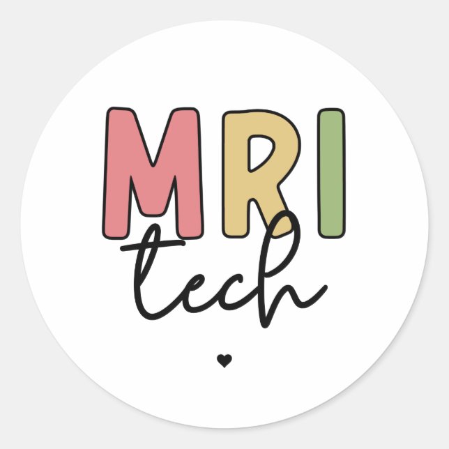 MRI Tech | Geschenke von MRT-Technologen Runder Aufkleber (Vorderseite)