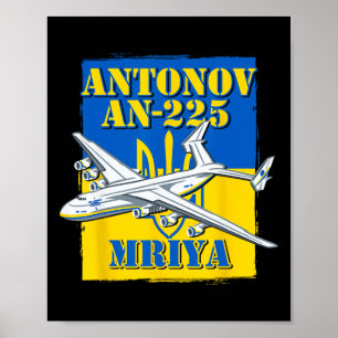 Mriya Antonov An-225 Ukraine Flugzeug Ukrainische  Poster