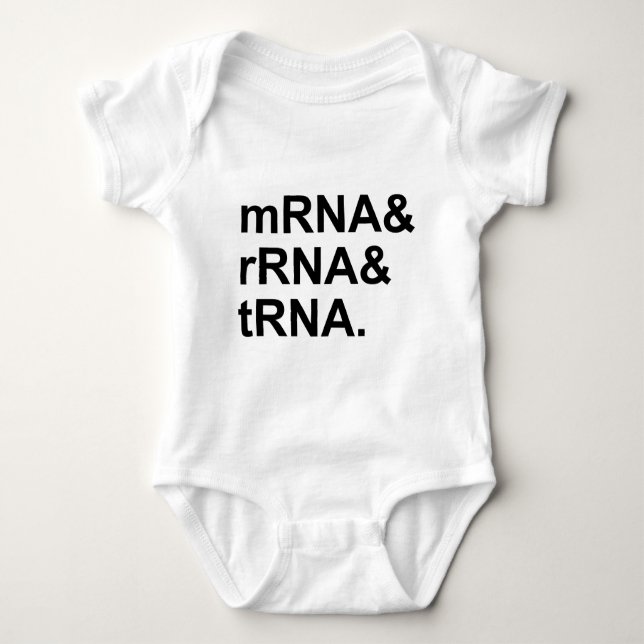 mRNA rRNA tRNA | Arten von RNS Baby Strampler (Vorderseite)