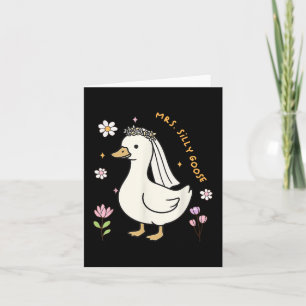 Mrs Albern Goose Bride to be Wedding Bride Groom M Karte