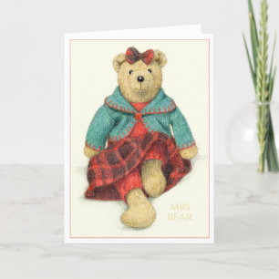 MRS. BEAR Christmas Card Dankeskarte