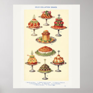 Mrs Beetons kalte Buffetgerichte Art   Poster