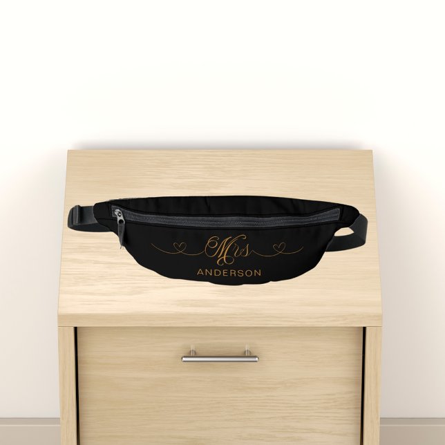 Mrs. Black Gold frisch verheiratet Bauchtasche (Von Creator hochgeladen)