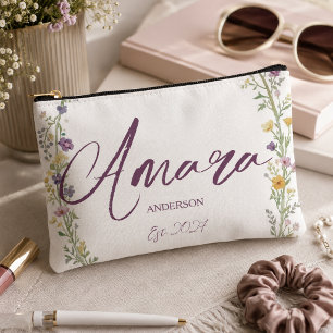 Mrs Bride Elegante Neuvermählte Personalisiert Zubehörtasche