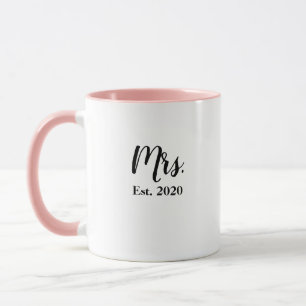 Mrs Bride Gegründet 2020 Hochzeitsbecher Tasse