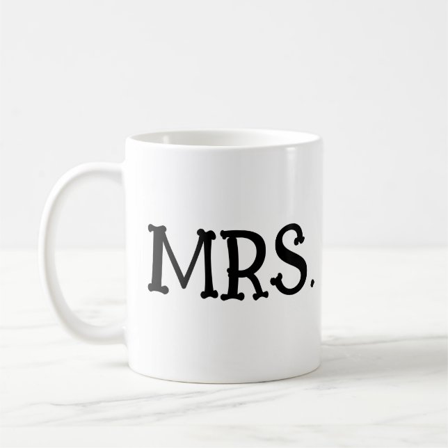 MRS. BRIDE WEDING EHEFRAU KAFFEE TASSE (Links)