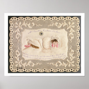 Mrs. Caudle's Curtain Lesung, Victorian card from Poster