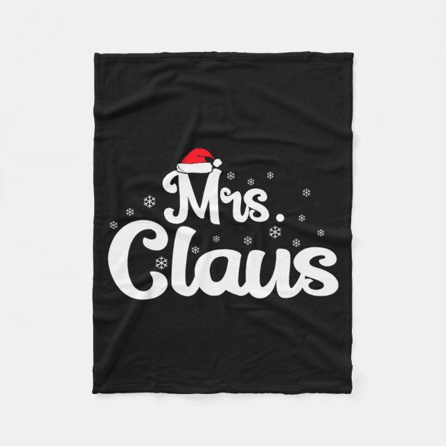 Mrs Claus Christmas Family Matching Pajama  Fleecedecke (Vorderseite)