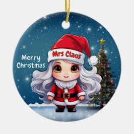 Mrs Claus 🤶 🎄 Keramik Ornament