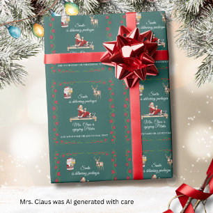 Mrs. Claus macht Pilates Geschenkpapier