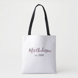 Mrs. Familienname Vorname schwarz pink est Jahr mo Tasche