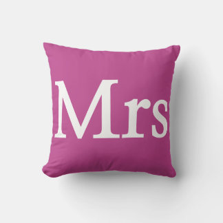 Mrs. Letter Monogram - Mr. and Mrs cushion Kissen