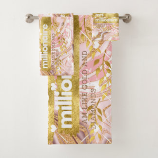 mrs. millionaire© Ich bin wie Gold und Diamanten!  Badhandtuch Set