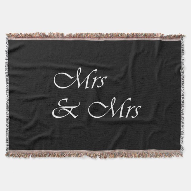 Mrs. Monogram Throw Blanket Decke (Vorderseite)