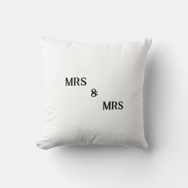 Mrs. & Mrs. newely Kissen (Vorderseite)