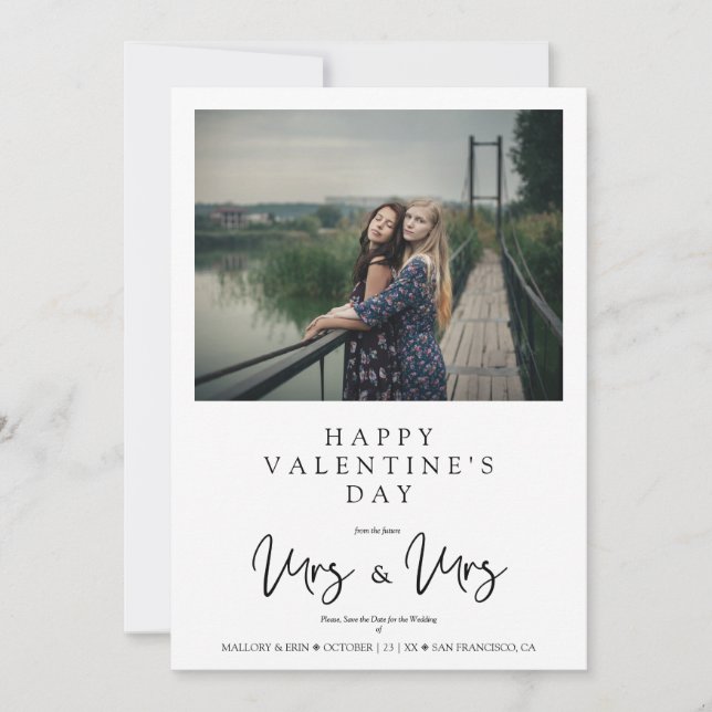 MRS & MRS Valentine's Wedding LGBT Lesbian Photo (Vorderseite)
