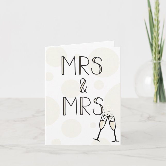 Mrs. & Mrs. Wedding Card Karte (Vorderseite)