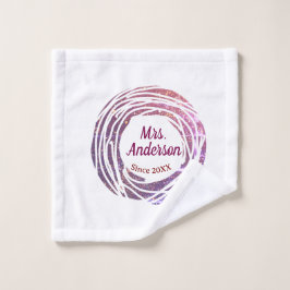Mrs name pink mauve border since year wedding brid